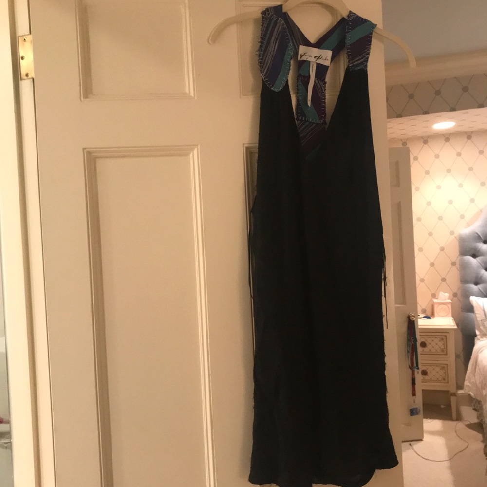 NWOT Kaye Afeclo black racer back dress